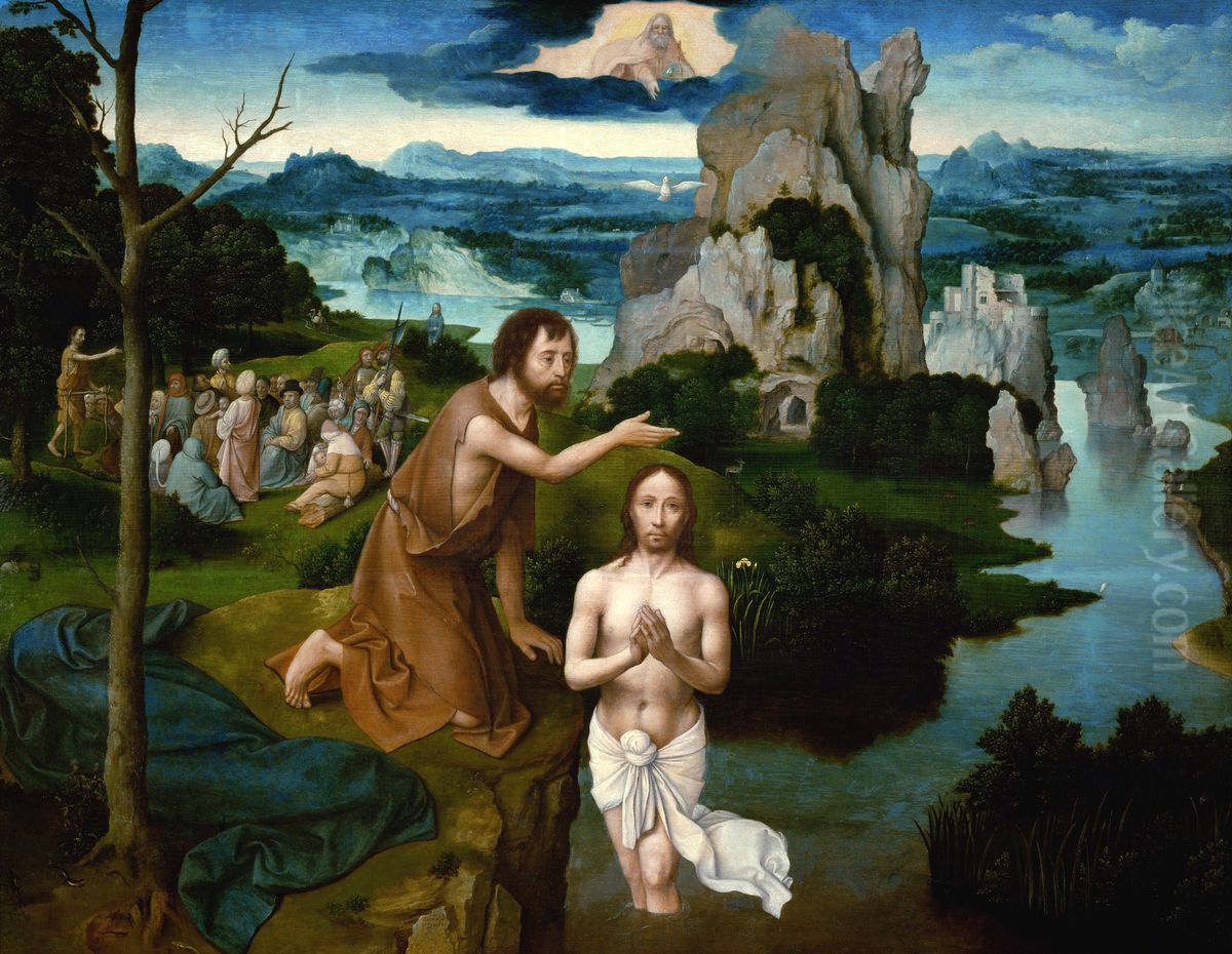 The Baptism of Christ Oil Painting by Joachim Patinir