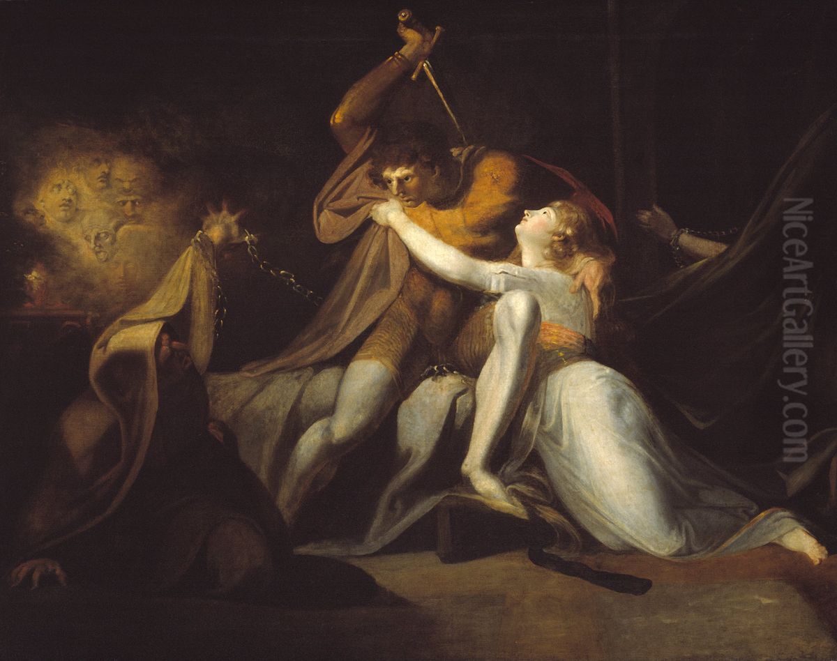 Percival Delivering Belisane from the Enchantment of Urma Oil Painting by Henry Fuseli