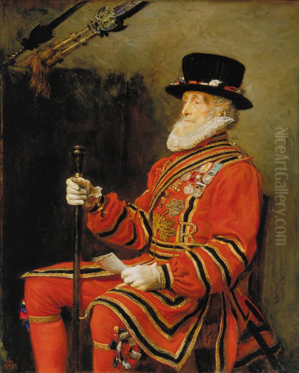 The Yeoman of the Guard Oil Painting by Sir John Everett Millais