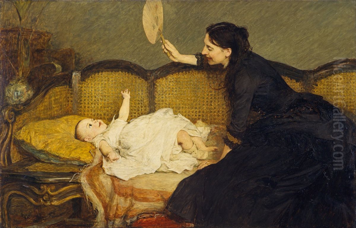 Master Baby Oil Painting by William Quiller Orchardson