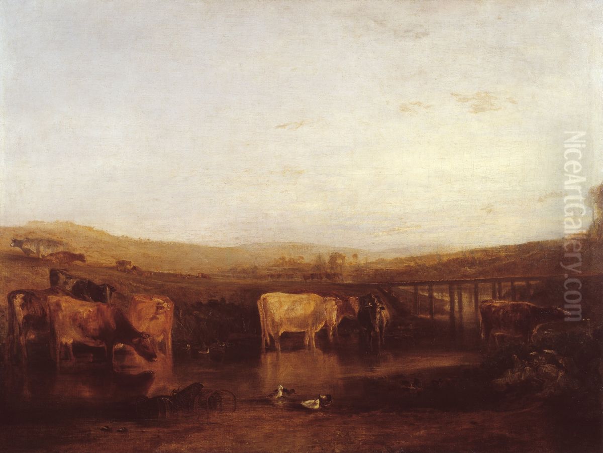 Union of the Thames and Isis ('Dorchester Mead, Oxfordshire) Oil Painting by J. M. W. Turner