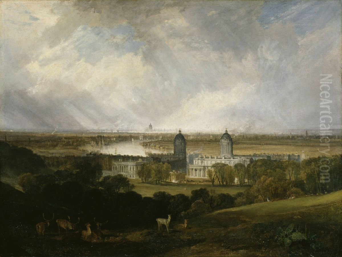 London from Greenwich Park Oil Painting by J. M. W. Turner