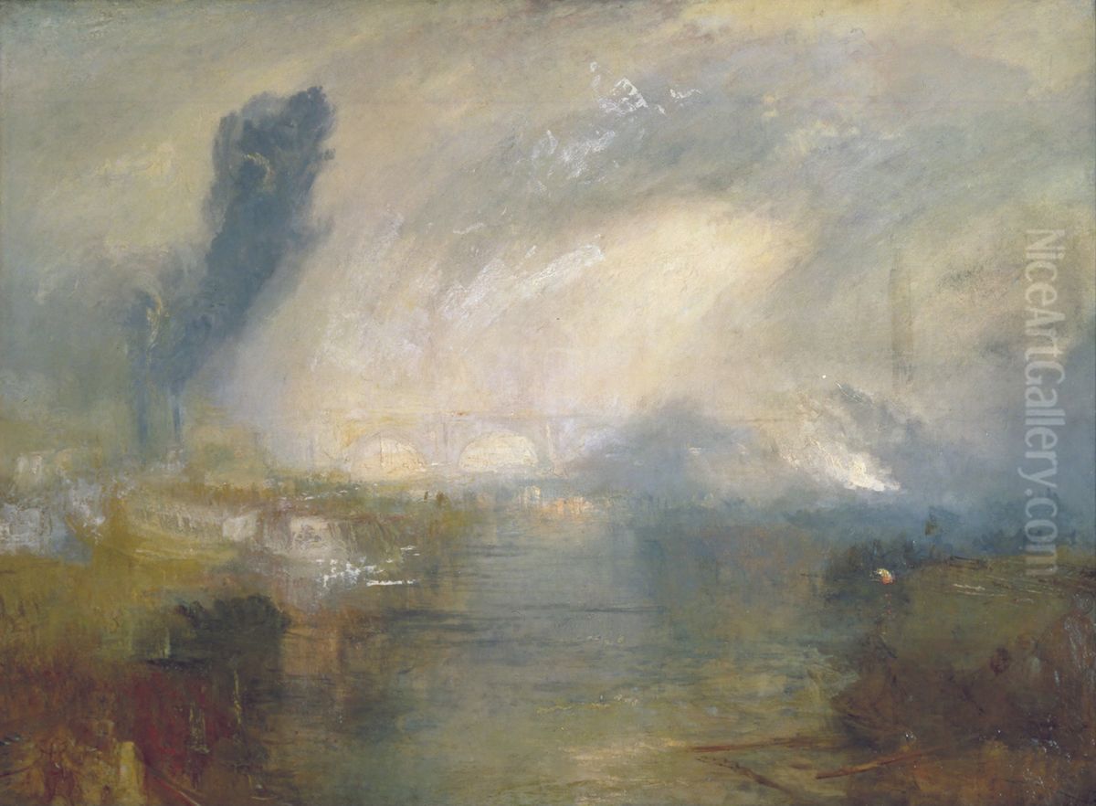 The Thames above Waterloo Bridge Oil Painting by J. M. W. Turner