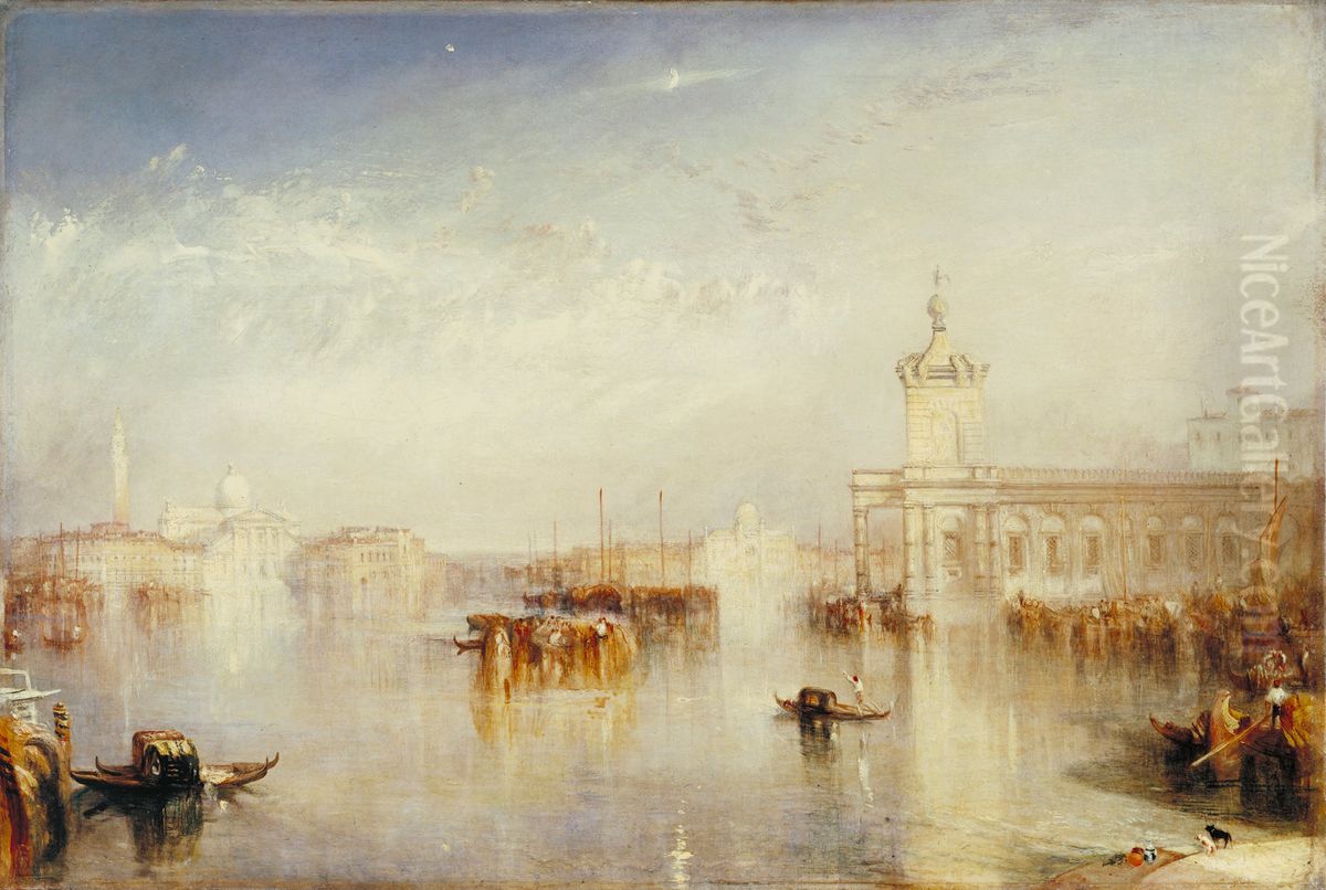 The Dogano, San Giorgio, Citella, from the Steps of the Europa Oil Painting by J. M. W. Turner