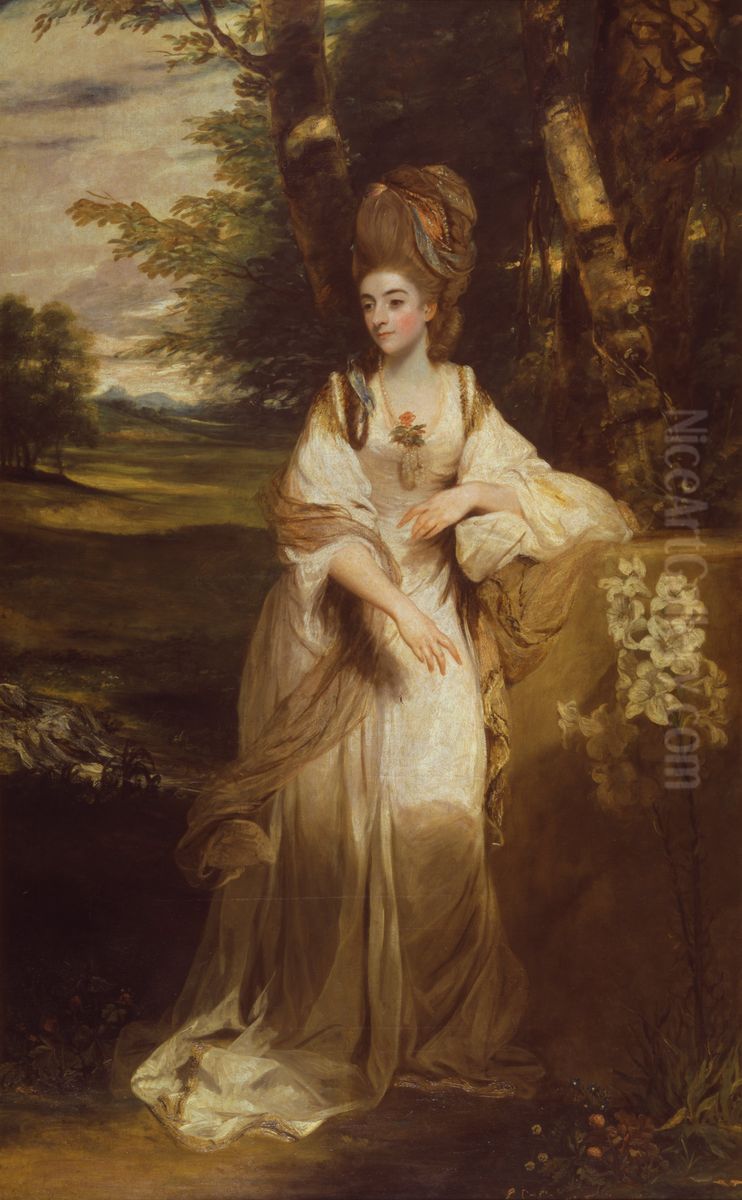 Lady Bampfylde Oil Painting by Of Sir Joshua Reynolds