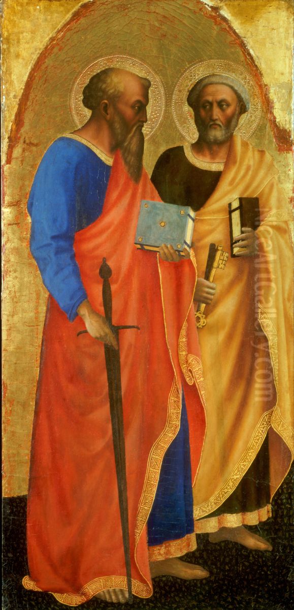 Saints Paul and Peter Oil Painting by Masolino da Panicale