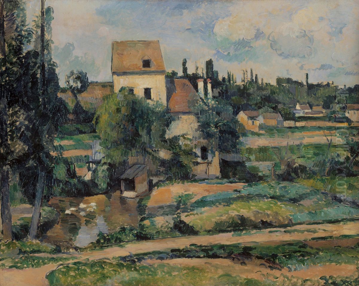 Die Muhle an der Couleuvre bei Pontoise Oil Painting by Paul Cezanne