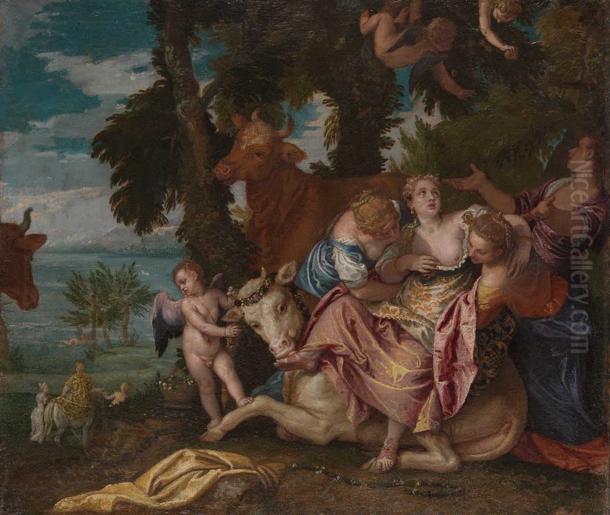 The abduction of Europa Oil Painting by Paolo Veronese (Caliari)