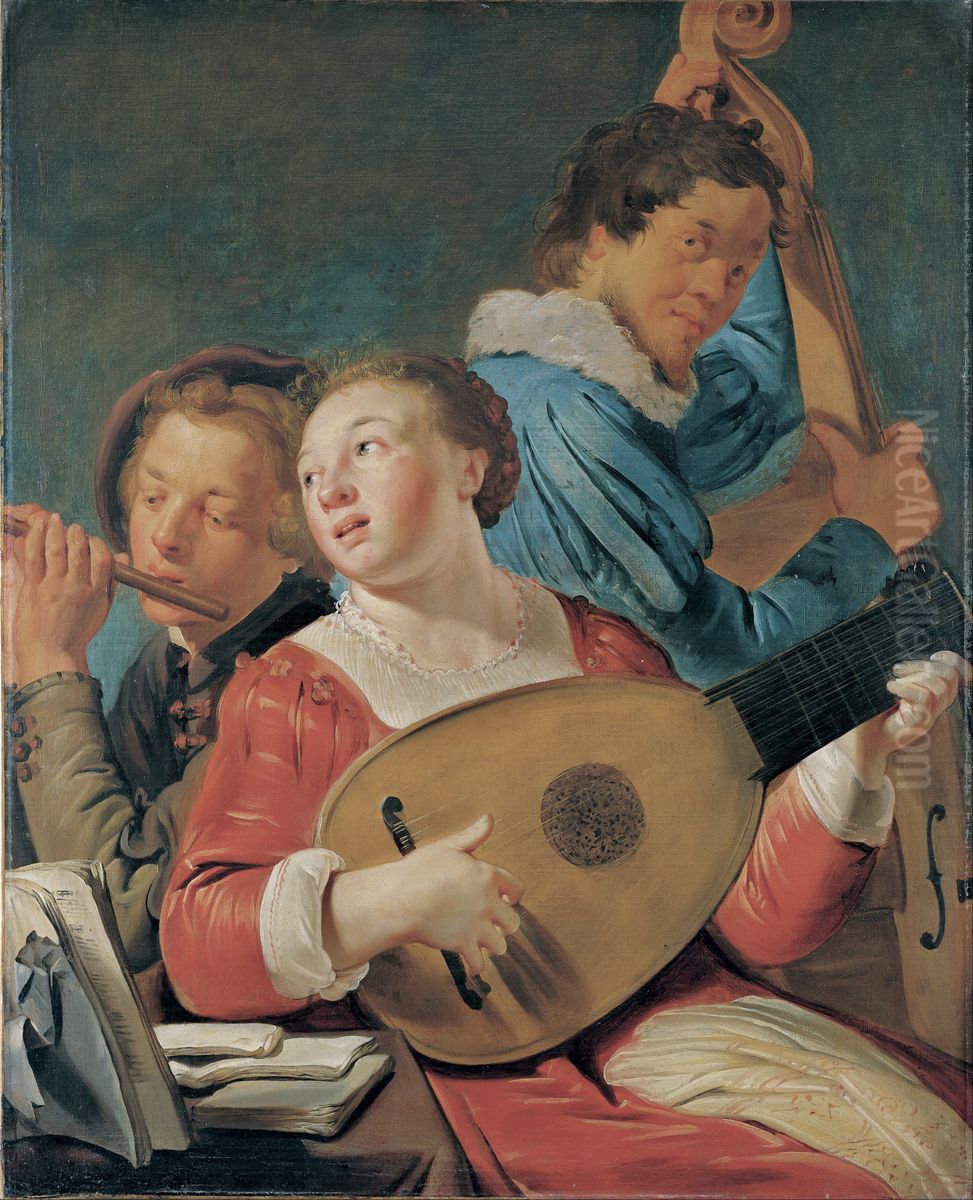 Musicians Oil Painting by Pieter de Grebber