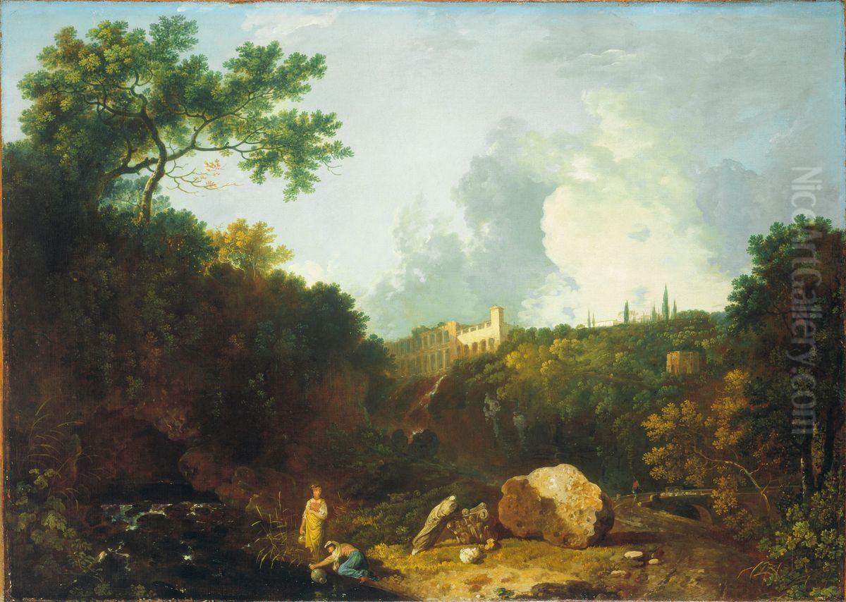 Distant View of Maecenas' Villa, Tivoli Oil Painting by Richard Wilson