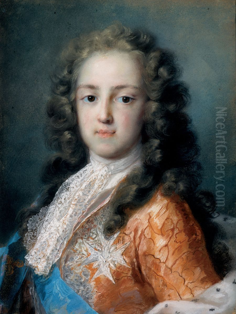 Louis XV of France (1710-1774) as Dauphin Oil Painting by Rosalba Carriera