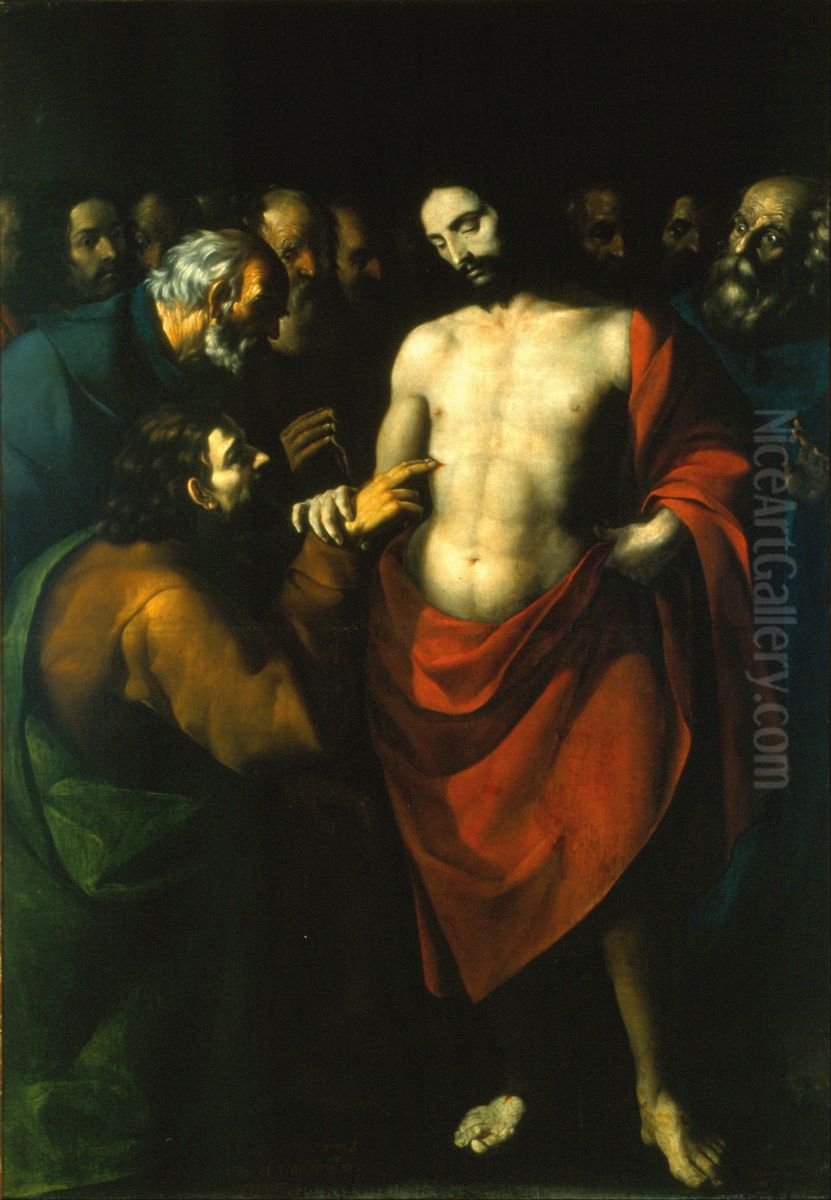 Doubting Thomas Oil Painting by Sebastian Lopez de Arteaga