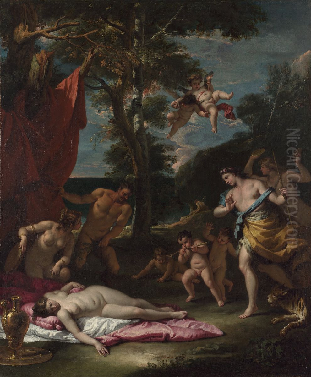 Bacchus and Ariadne Oil Painting by Sebastiano Ricci
