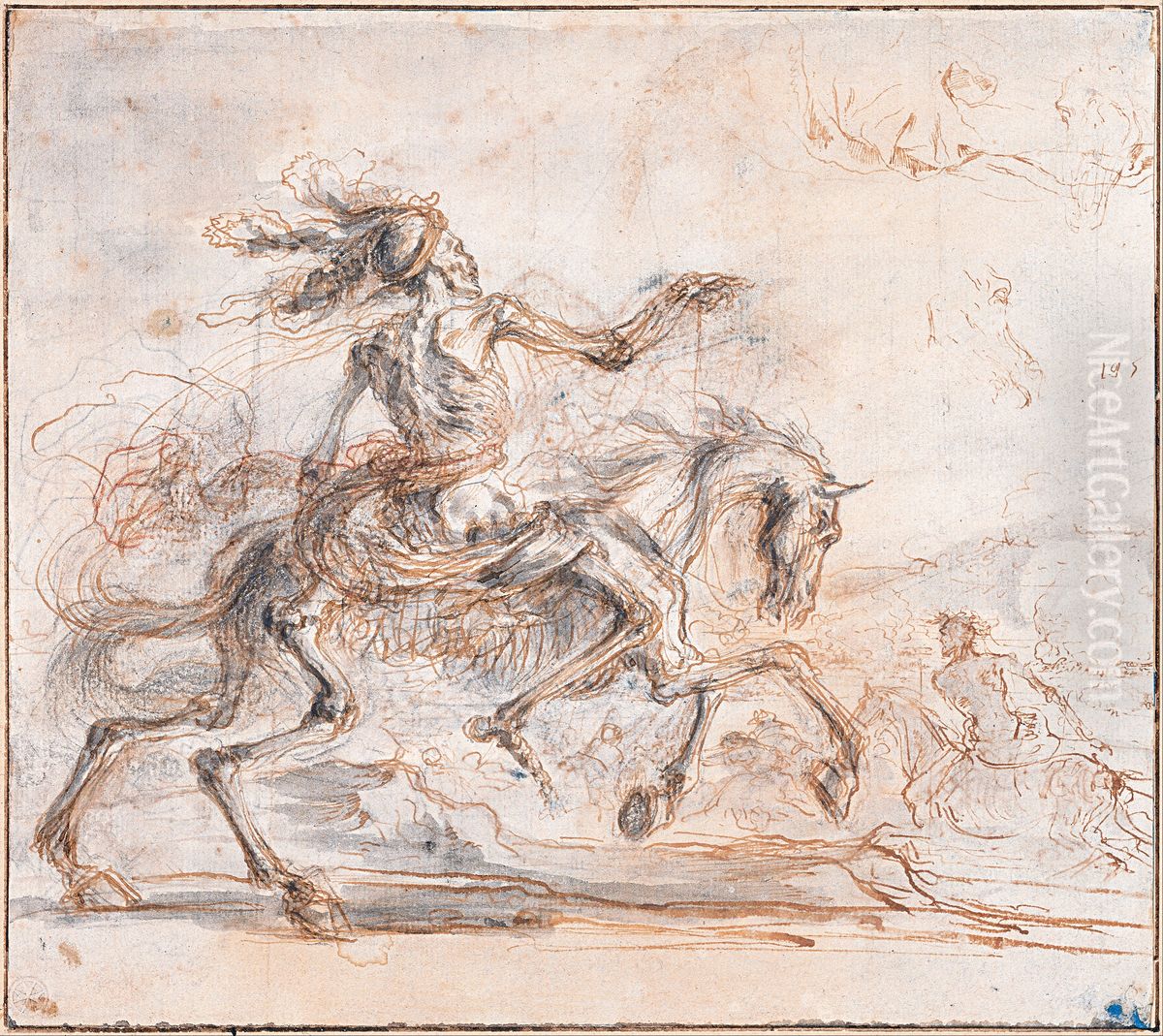 Death on the Battlefield Oil Painting by Stefano della Bella