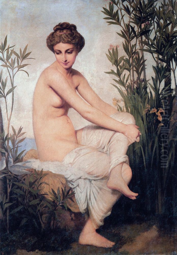 Baigneuse antique Oil Painting by Eugene Emmanuel Amaury Duval