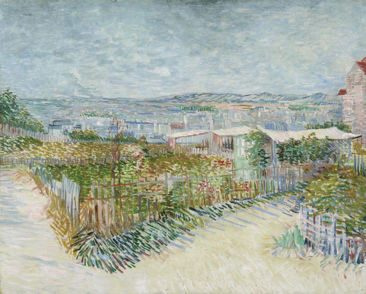 Montmartre: achter de Moulin de la Galette Oil Painting by Vincent Van Gogh