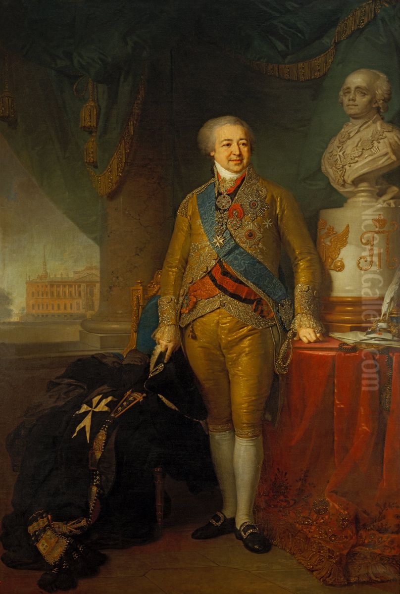 <<Portret knaza A.B.Kurakina>> Oil Painting by Vladimir Borovikovsky