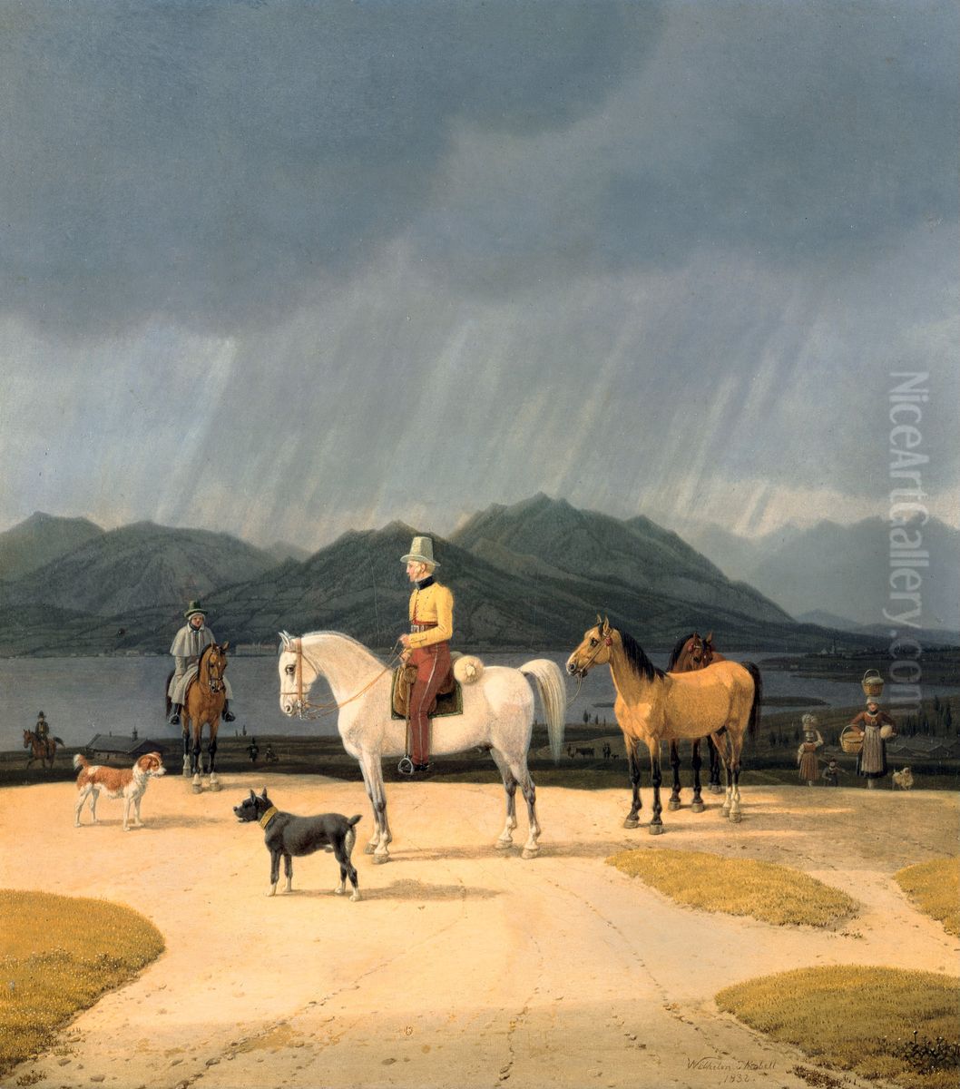 Reiter am Tegernsee Oil Painting by Wilhelm von Kobell (1766-1853)