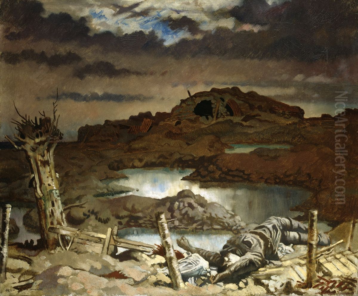 Zonnebeke Oil Painting by William Orpen