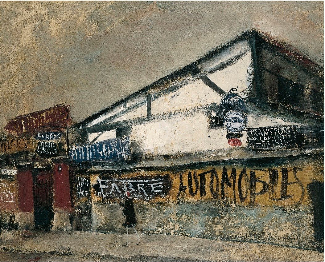 Garage Oil Painting by unknown