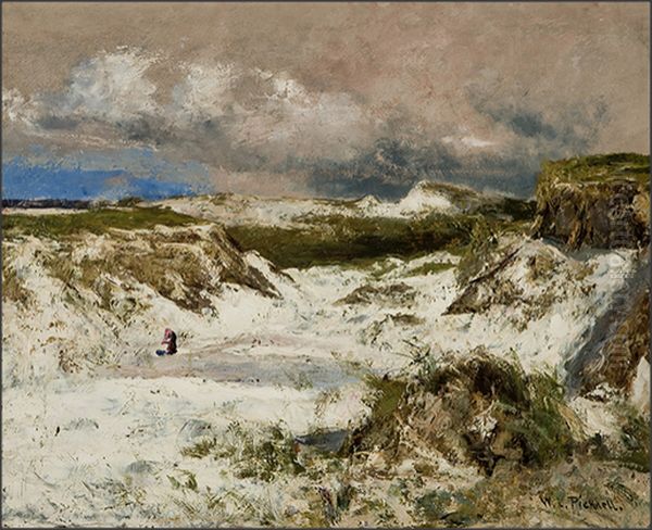 A Sketch of a Crag in the Catskills Oil Painting by William Lamb Picknell