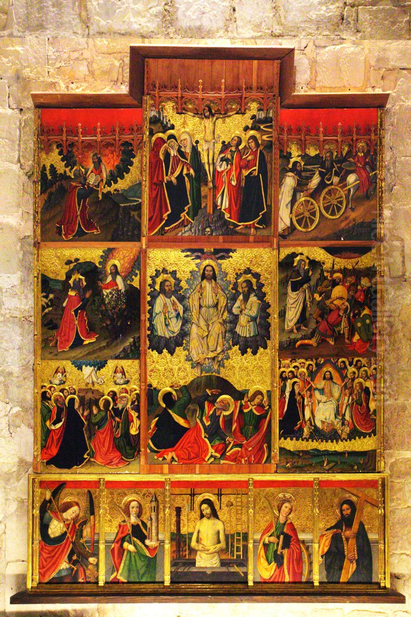 Retaule de la Transfiguracio - Jaume Huguet Oil Painting by Jaume Huguet