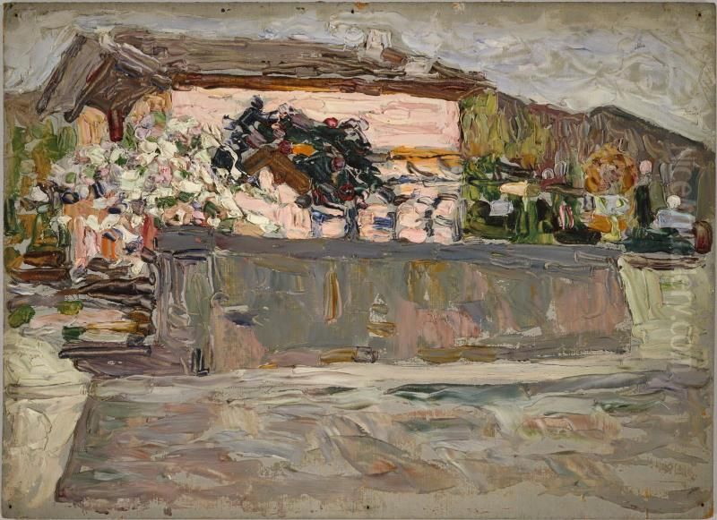 Spring, Vicinity of Augsburg Oil Painting by Wassily Kandinsky