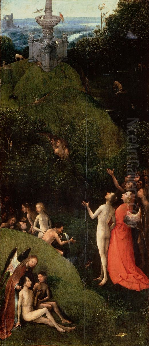 Zaligen in het aards paradijs Oil Painting by Hieronymous Bosch