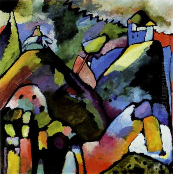 Improvisation 9 Oil Painting by Wassily Kandinsky