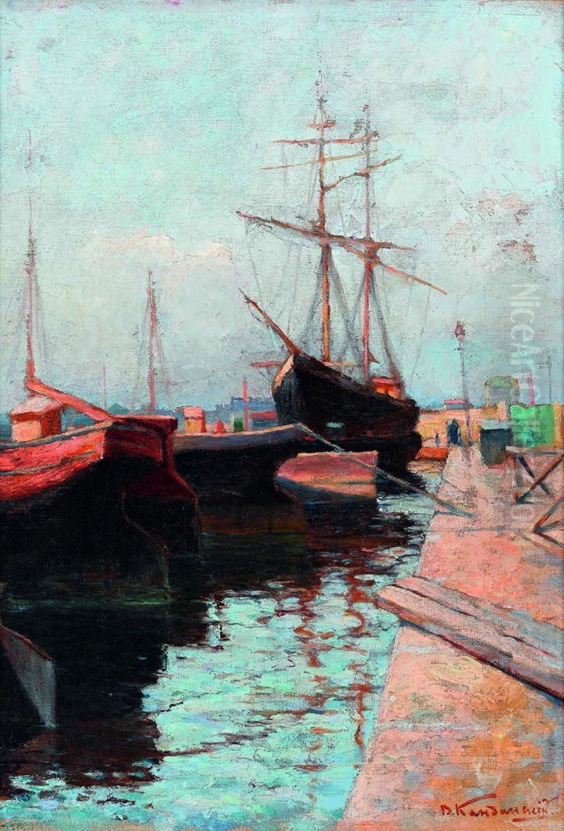 Odessa Port Oil Painting by Wassily Kandinsky