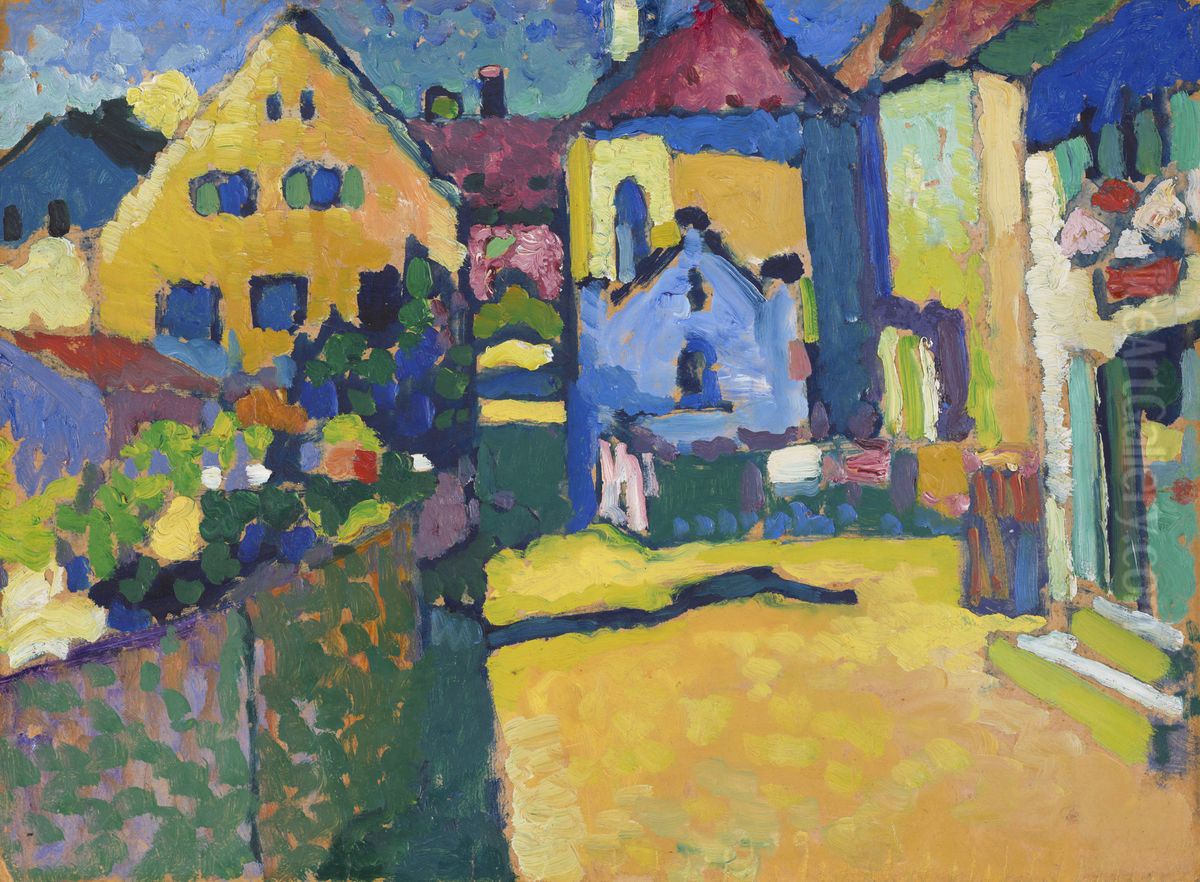 Grungasse in Murnau Oil Painting by Wassily Kandinsky