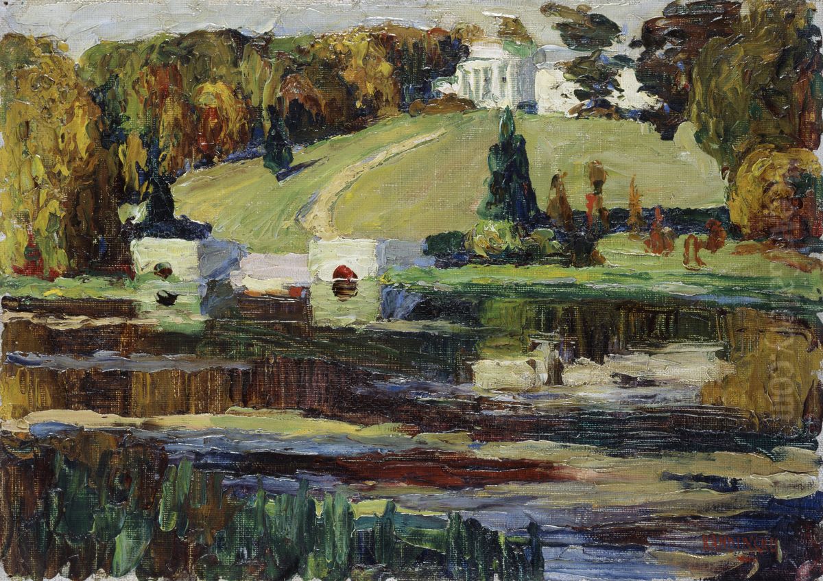 Akhtyrka, Autumn Oil Painting by Wassily Kandinsky