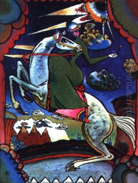 Amazon in Mountains Oil Painting by Wassily Kandinsky