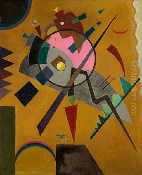 Rose with Gray Oil Painting by Wassily Kandinsky