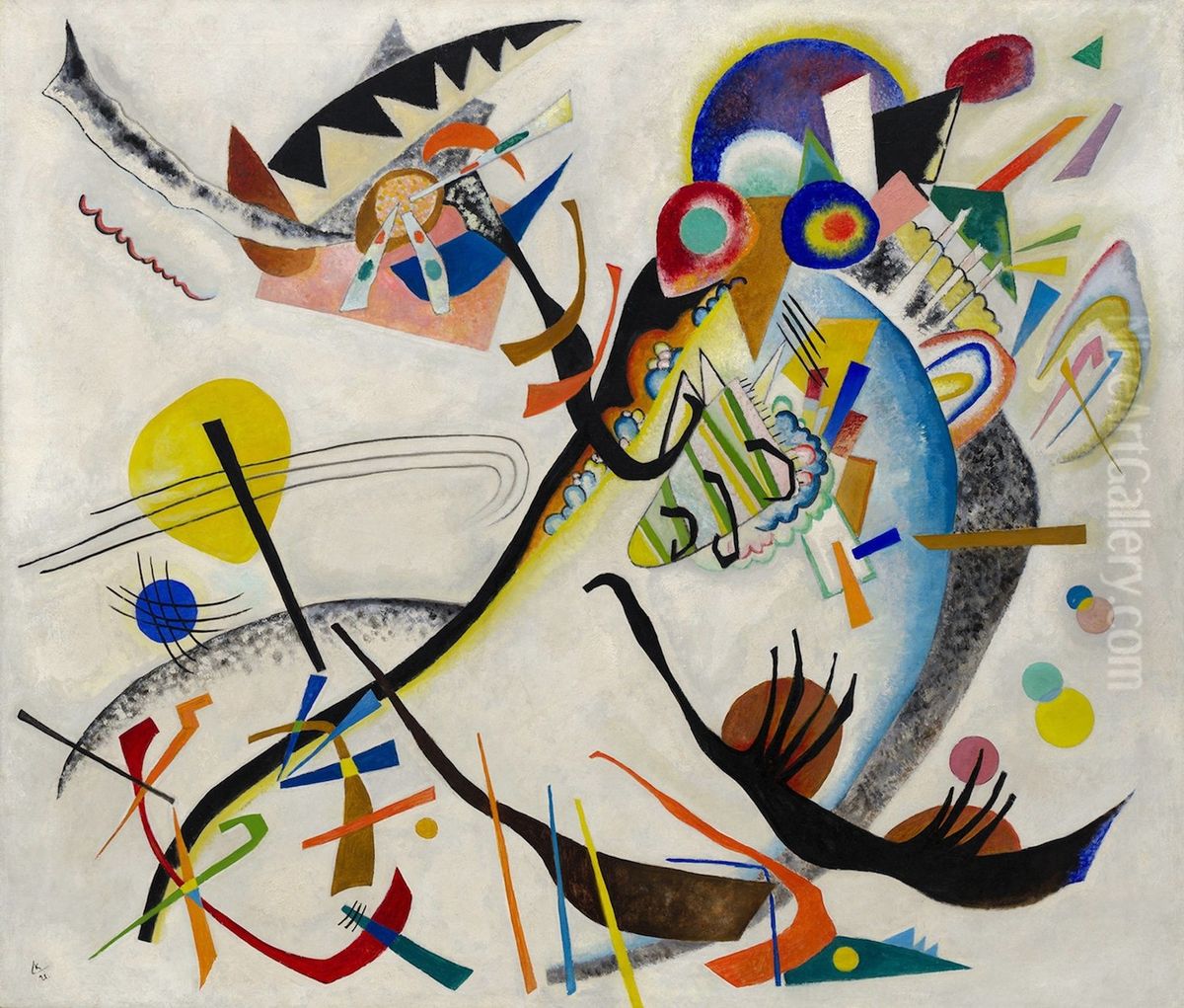 Blue Segment Oil Painting by Wassily Kandinsky