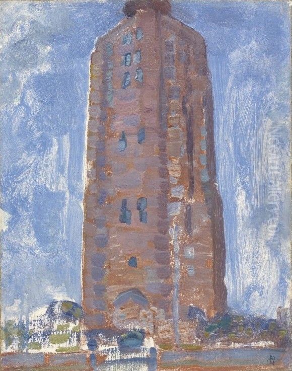 Lighthouse near Westkapelle Oil Painting by Piet Mondrian