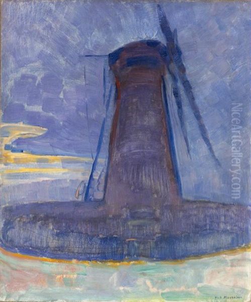 Windmill near Domburg Oil Painting by Piet Mondrian