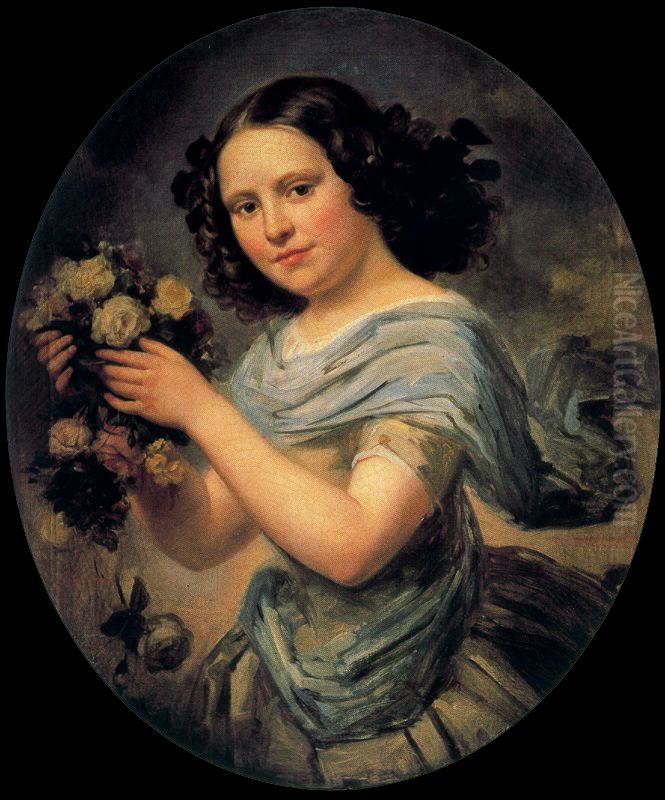 Portrait of Ana Phillips Oil Painting by Pelegri Clave