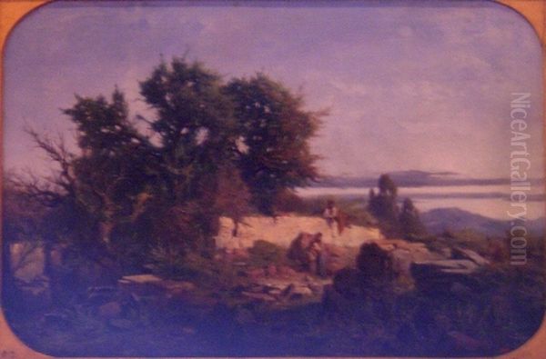 Catalan Landscape Oil Painting by Jose Armet Portanell