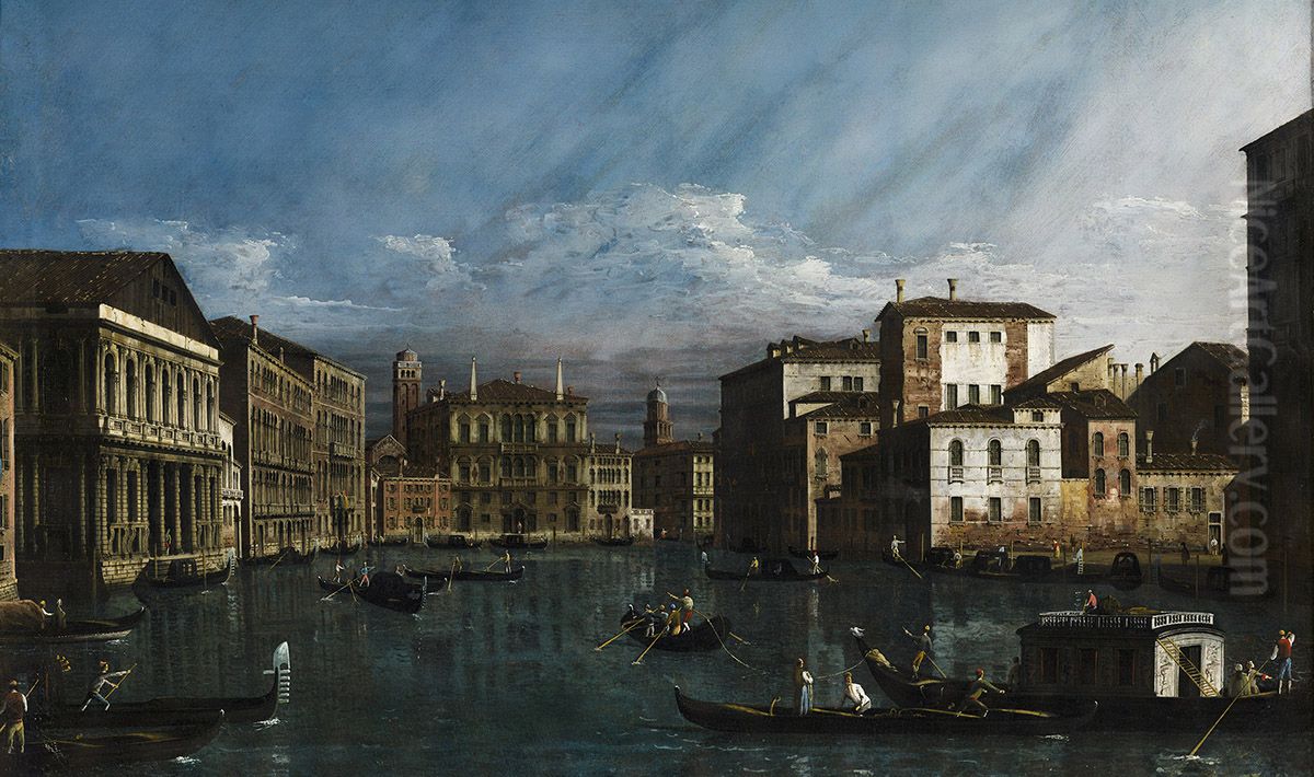 The Grand Canal in Venice Oil Painting by Bernardo Bellotto