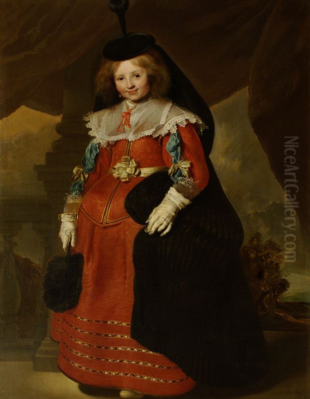 Porrait of Emerentia von Berensteyn (c. 1623-1674) Oil Painting by Pieter Soutman