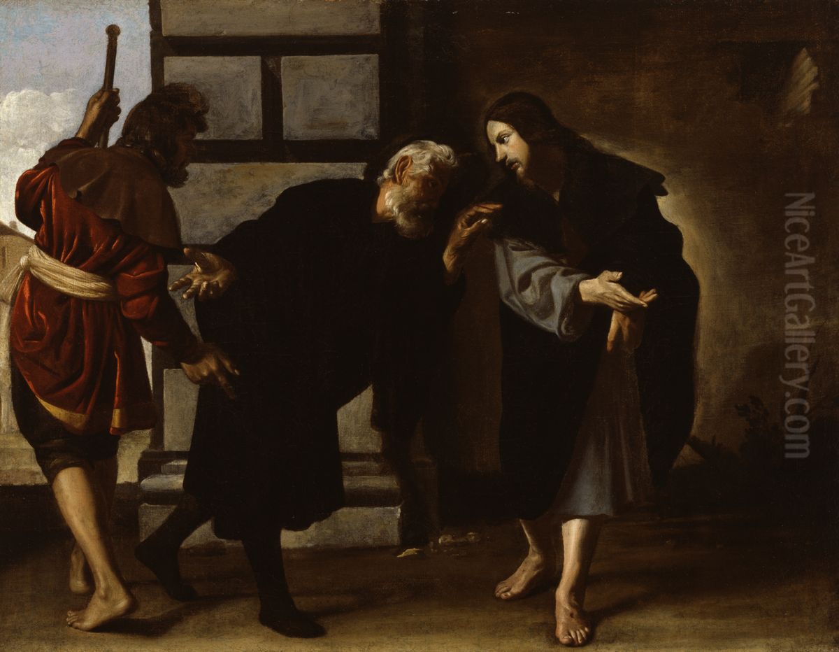 Christ and Two Followers on the Road to Emmaus Oil Painting by Alonso Cano