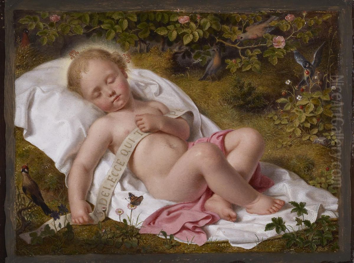 The Christ Child Oil Painting by Andreas Johann Jakob Muller