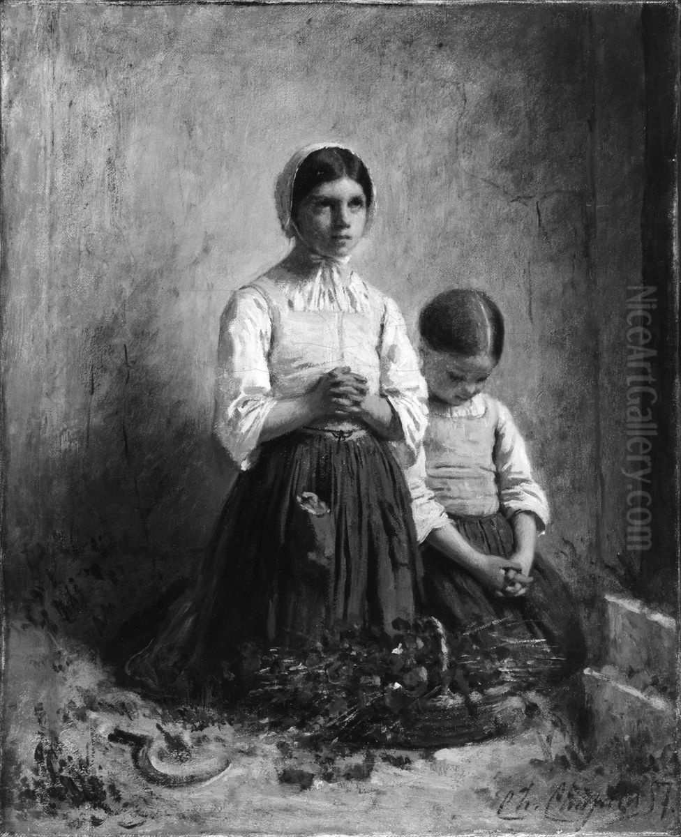 Devotion Oil Painting by Charles Joshua Chaplin