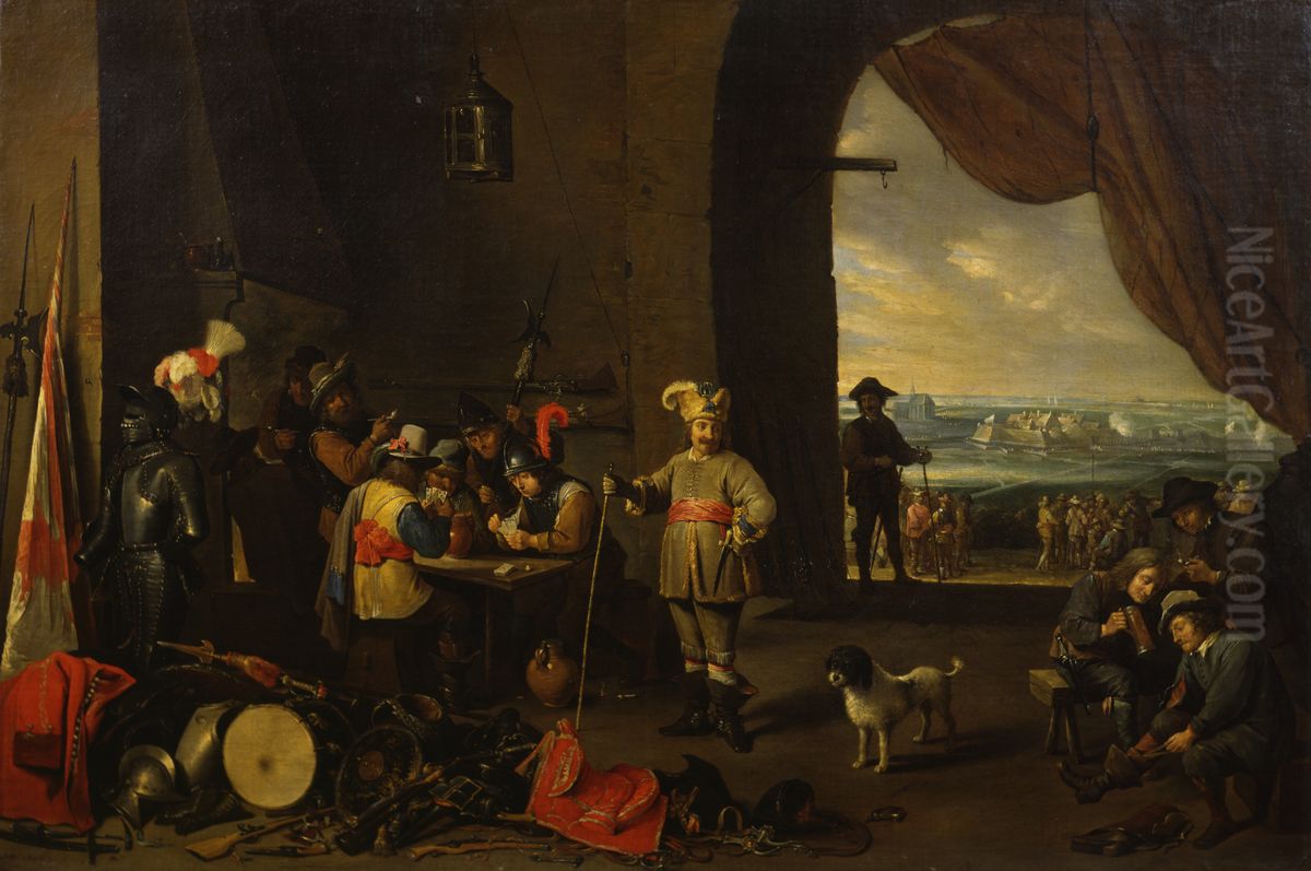The Guard Room Oil Painting by David Teniers the Younger