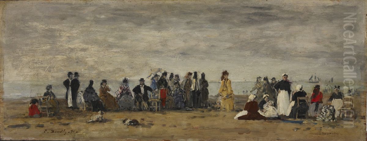 Trouville Oil Painting by Eugene Louis Boudin