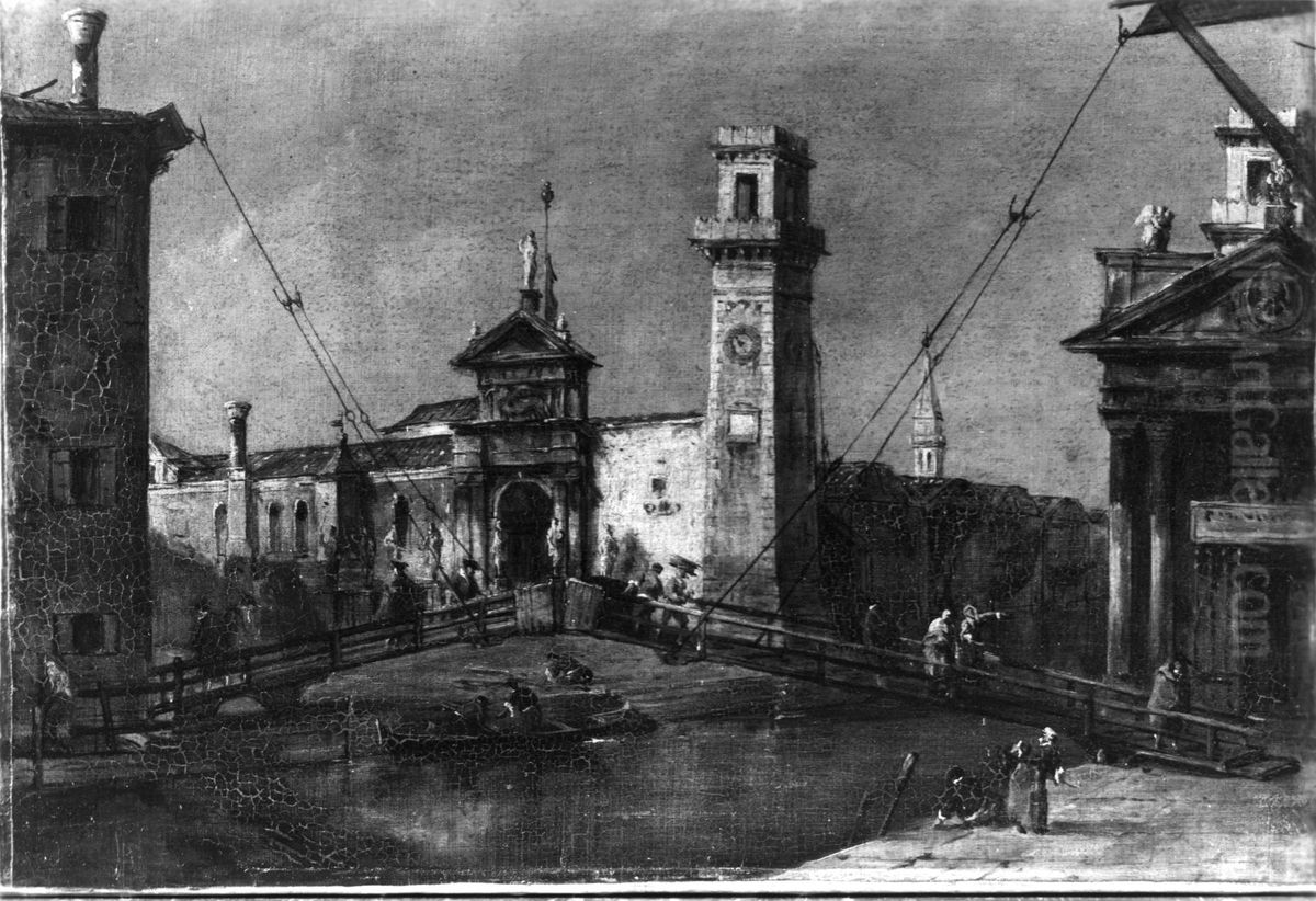 The Arsenal, Venice Oil Painting by Francesco Guardi