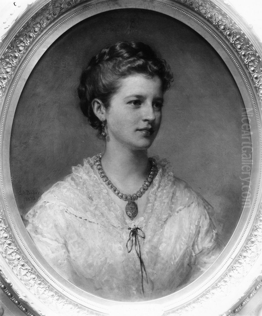 Portrait of a Lady (the Artist's Daughter) Oil Painting by George Augustus Baker