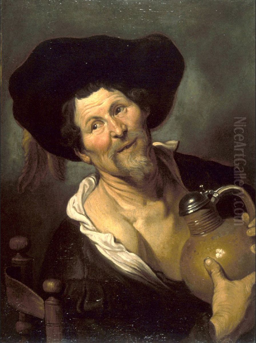 The Jolly Drinker Oil Painting by Gerard Seghers