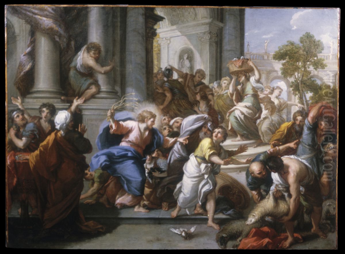 The Cleansing of the Temple Oil Painting by Giuseppe Passeri